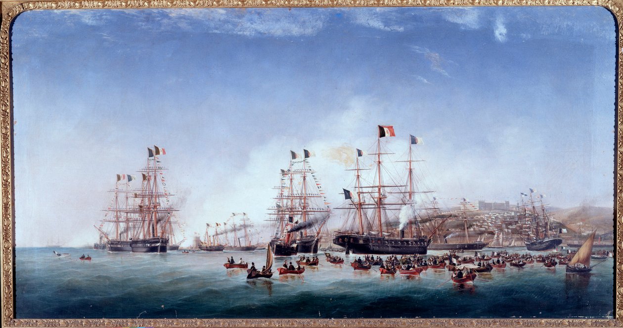 Nave italiana Regina Maria Pia nel porto di Lisbona da Joao Gomes da Silva Pedroso