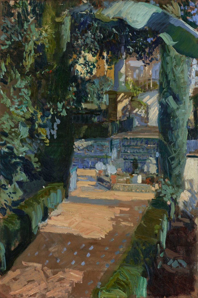 Corte delle Danze, Alcázar, Siviglia, 1910 da Joaquín Sorolla