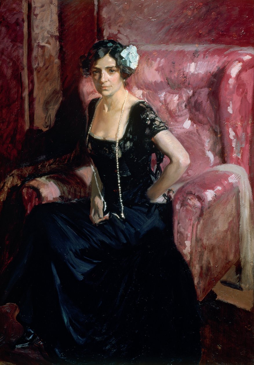 Clotilde in abito da sera da Joaquín Sorolla