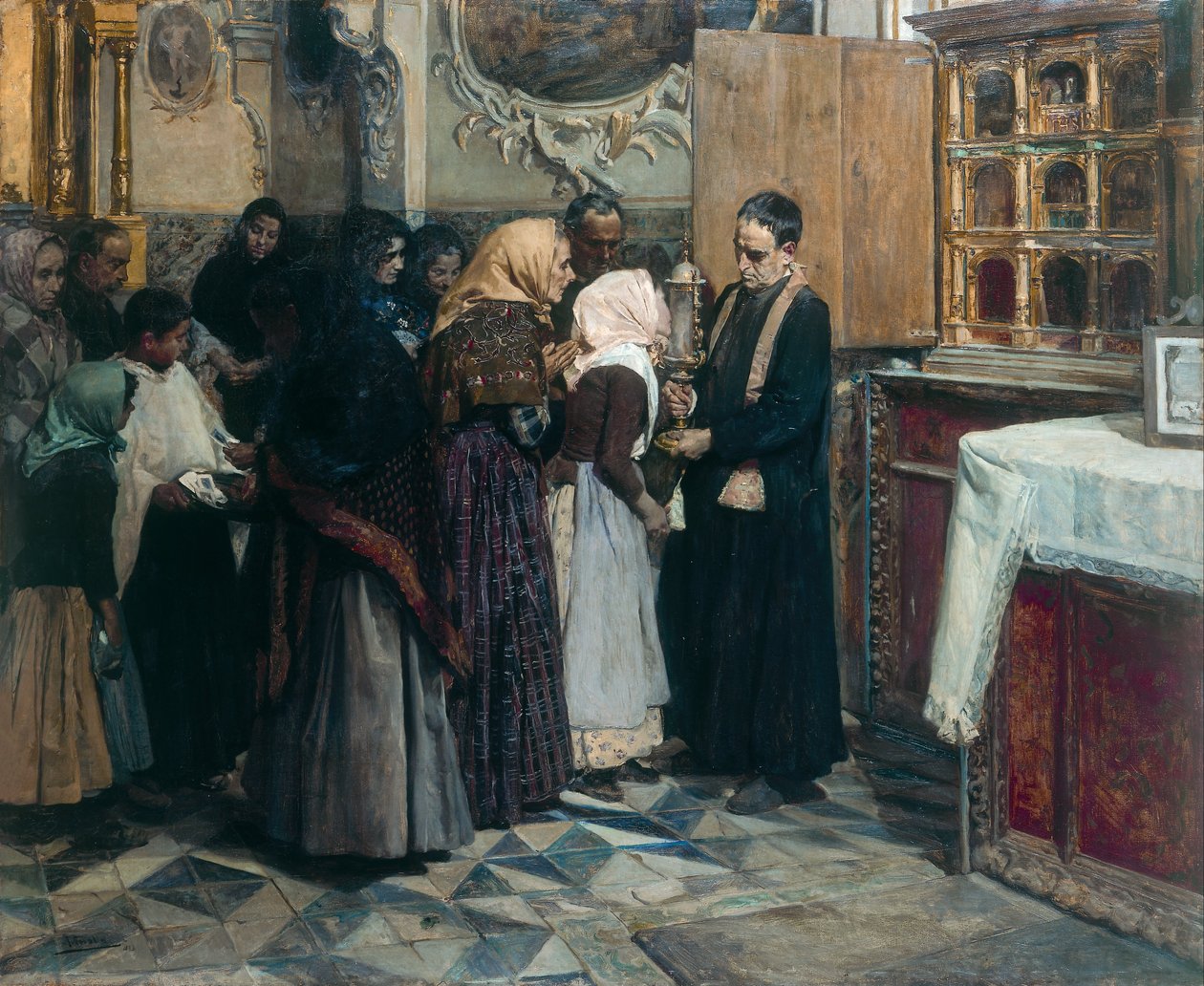 Baciando la reliquia da Joaquín Sorolla