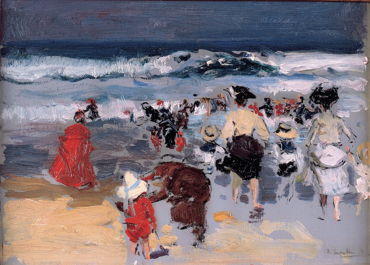 Spiaggia a Biarritz da Joaquín Sorolla