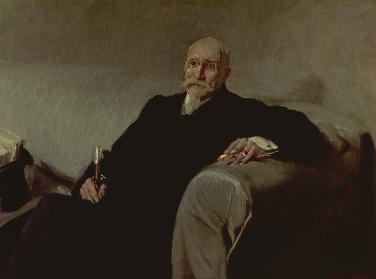 Ritratto di Jose Echegaray y Eizaguire, matematico e drammaturgo spagnolo da Joaquin Sorolla y Bastida