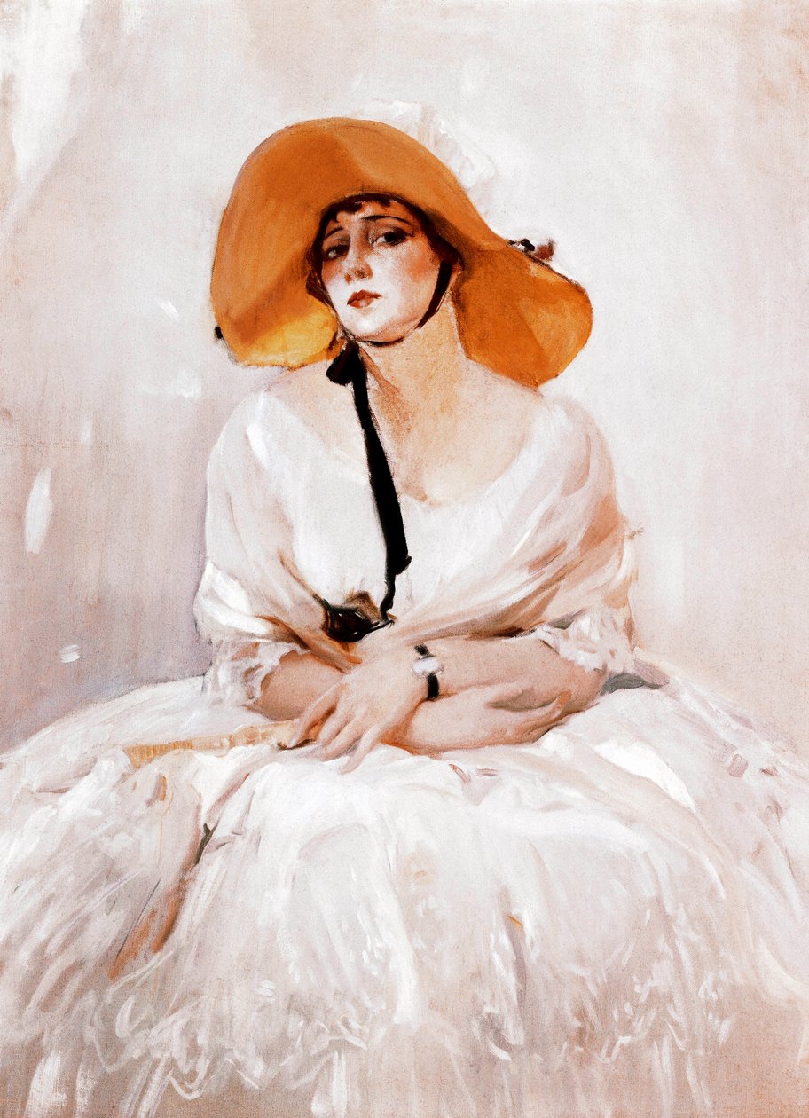 Ritratto di Raquel Meller, cantante e attrice spagnola. (dettaglio) da Joaquín Sorolla