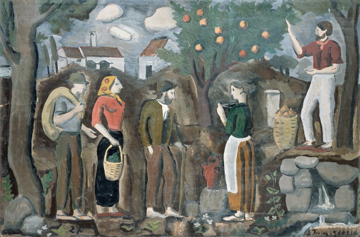 La raccolta delle mele da Joaquin Torres Garcia
