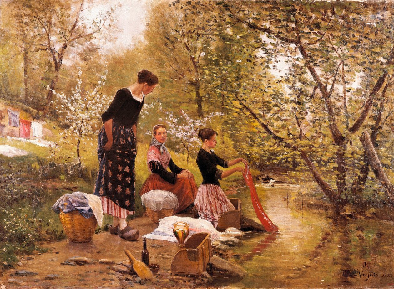 Le lavandaie (1883) da Joaquin Vayreda