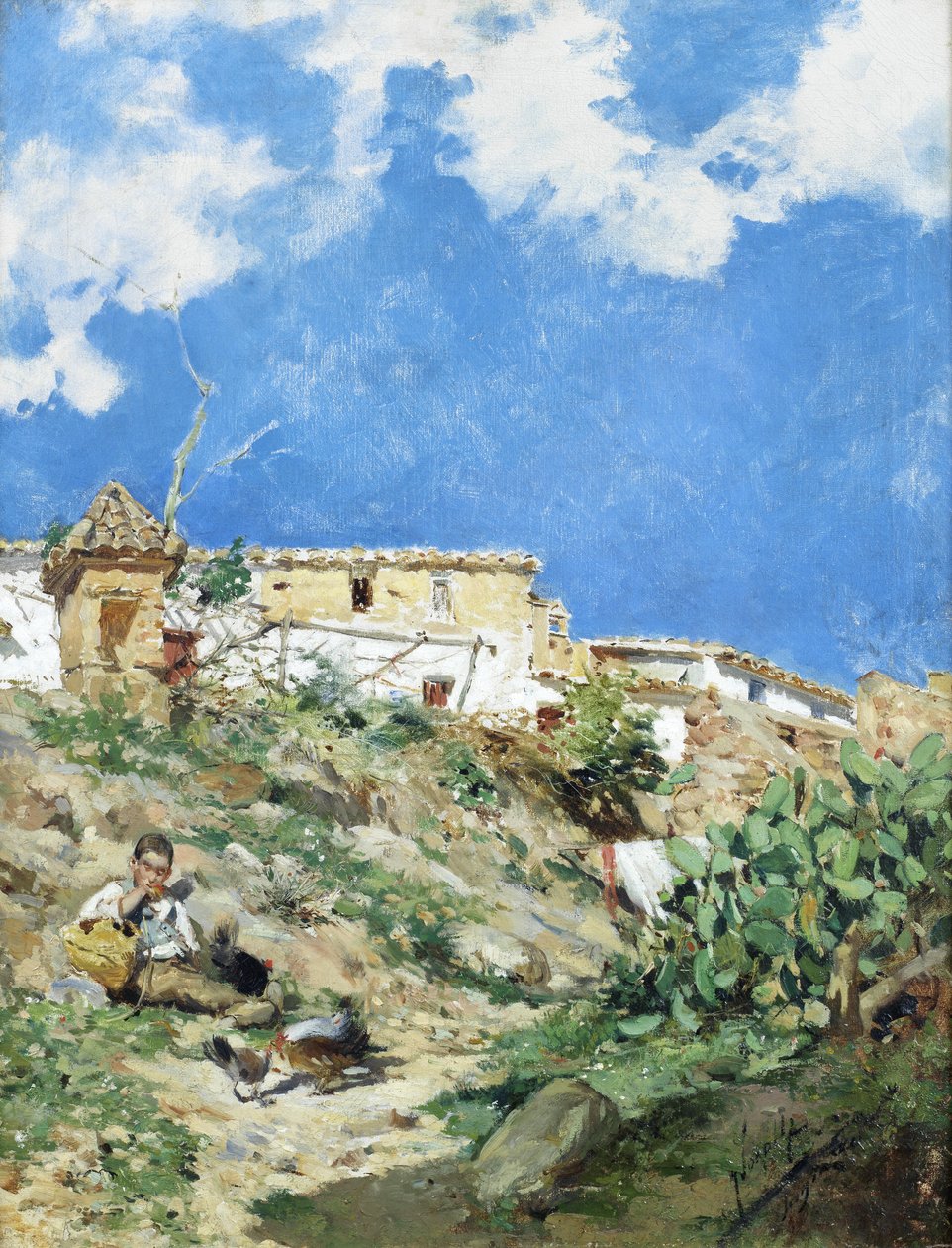 Paesaggio con figura a Sagunto, Valencia da Joaquín Sorolla