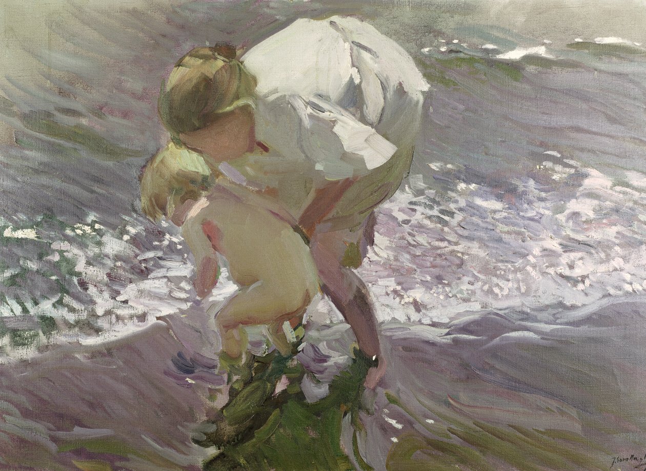 Bagno sulla spiaggia, 1908 da Joaquín Sorolla