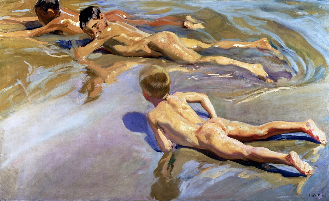 Bambini sulla spiaggia, 1910 da Joaquín Sorolla