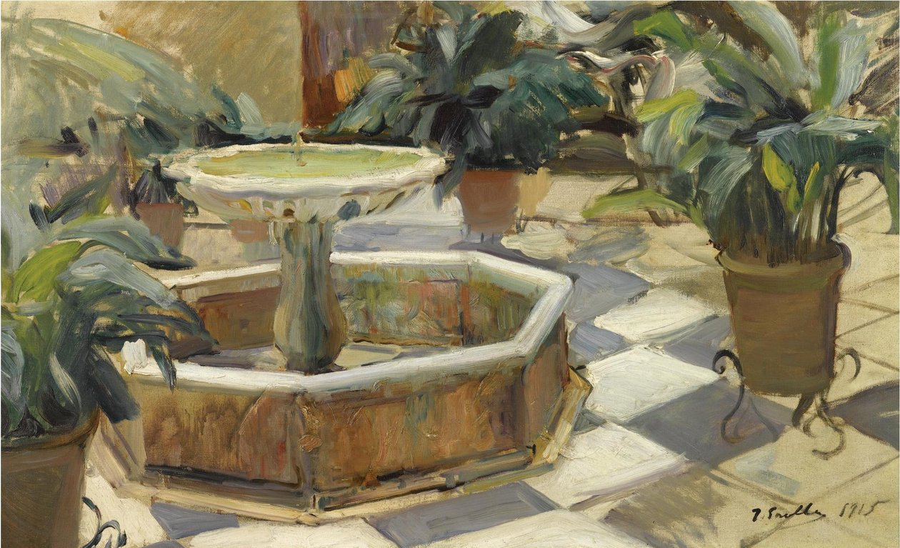 Fontana in un patio sivigliano da Joaquín Sorolla