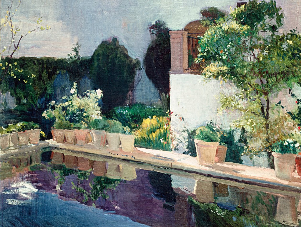 Palazzo dello stagno, Giardini Reali di Siviglia da Joaquín Sorolla