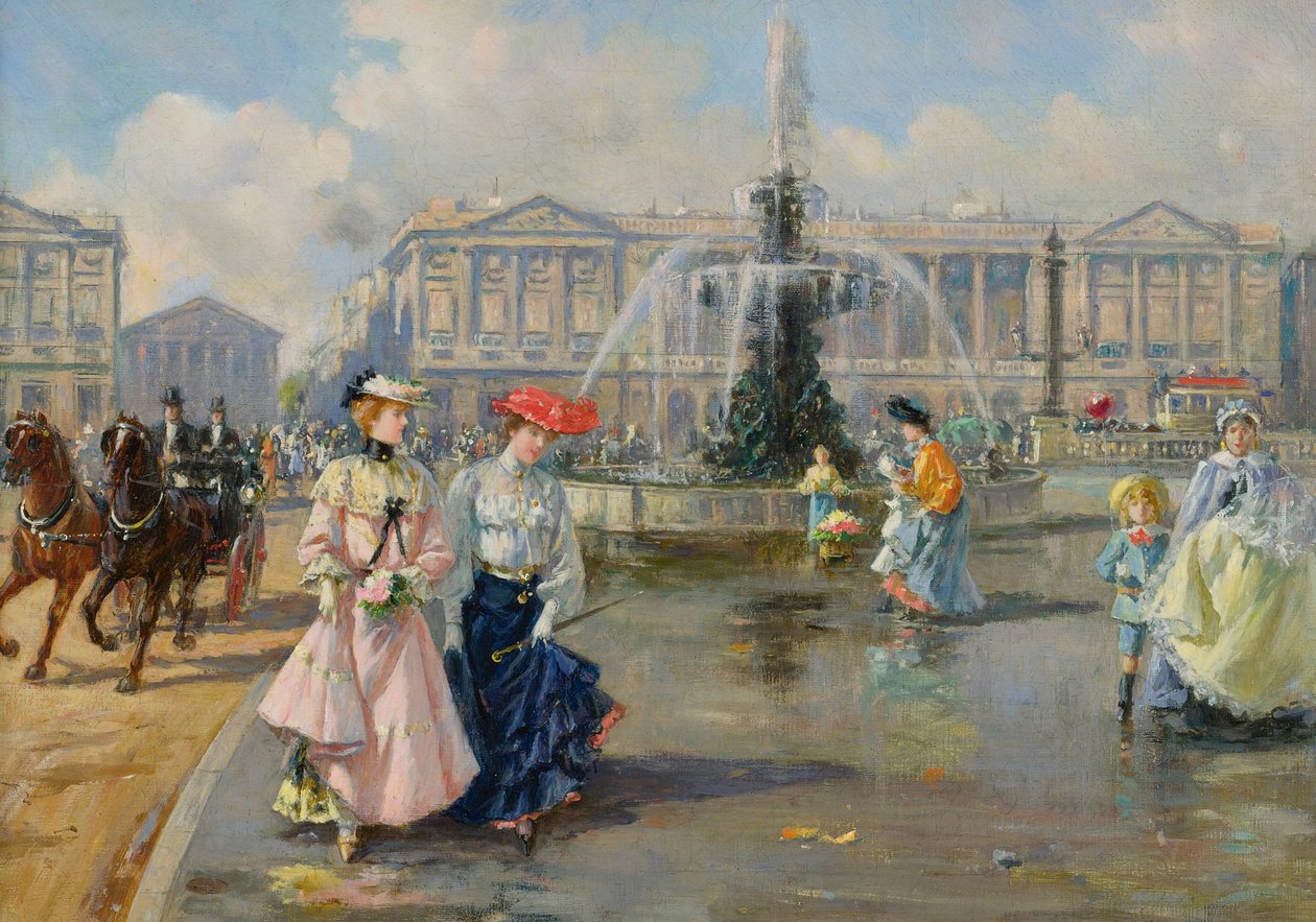 Place de la Concorde, c.1872 da Joaquín Pallarés Allustante