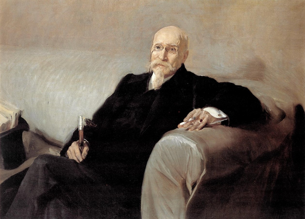 Spagnolo: Retrato de José Echegaray (1832-1916) Ritratto di José Echegaray da Joaquín Sorolla