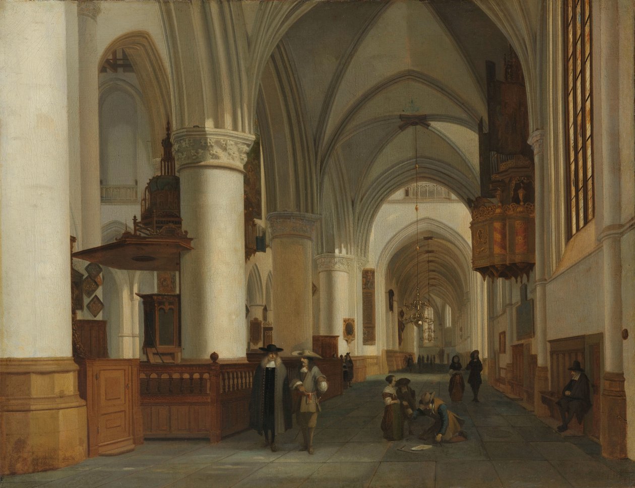 Interno della Chiesa di San Bavone a Haarlem da Job Adriaensz Berckheyde