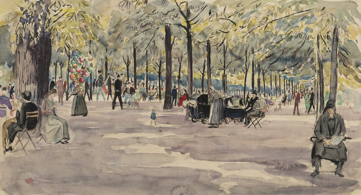 Giardini delle Tuileries, Parigi, c.1925 da Job Nixon