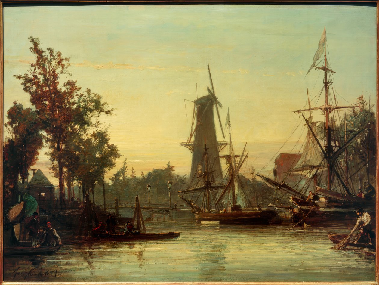 Il porto interno di Rotterdam da Johan Barthold Jongkind