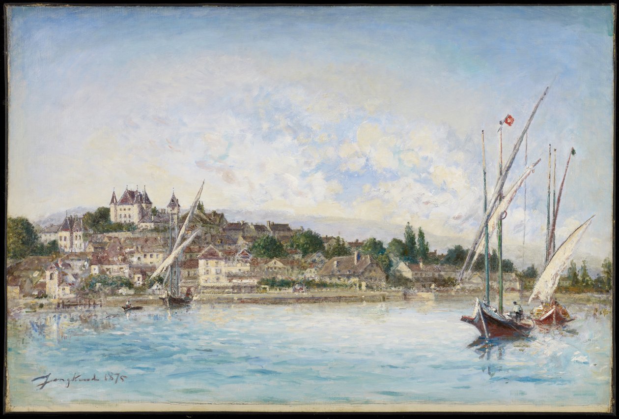 Paesaggio dal Lago Lemano a Nyon, 1875 da Johan Barthold Jongkind