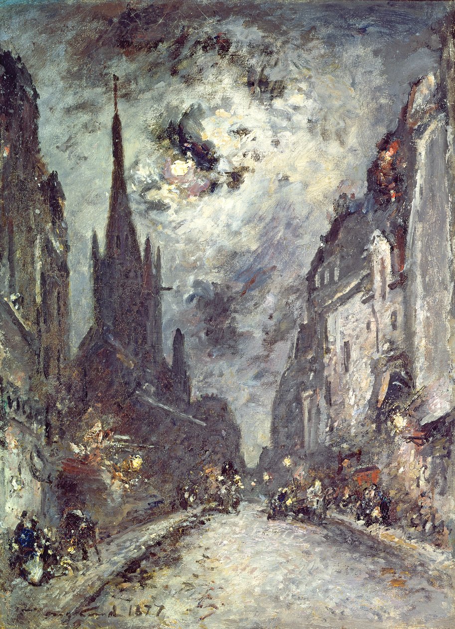 Rue Saint-Severin, 1877 da Johan Barthold Jongkind