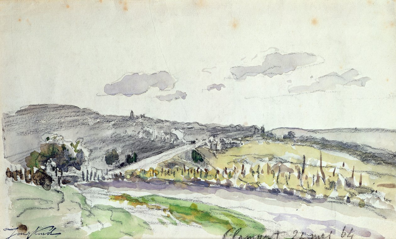 Veduta di Clamart, 1864 da Johan Barthold Jongkind
