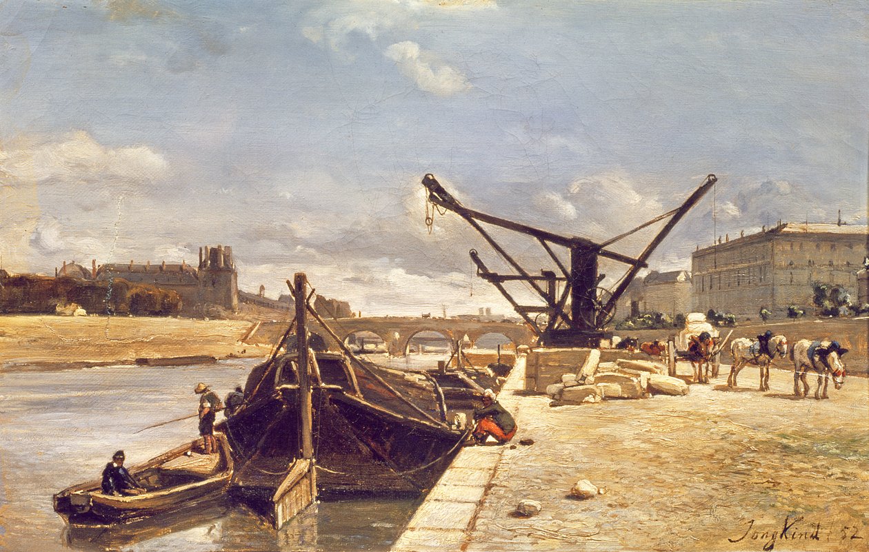 Veduta del Pont Royal, Parigi da Johan Barthold Jongkind