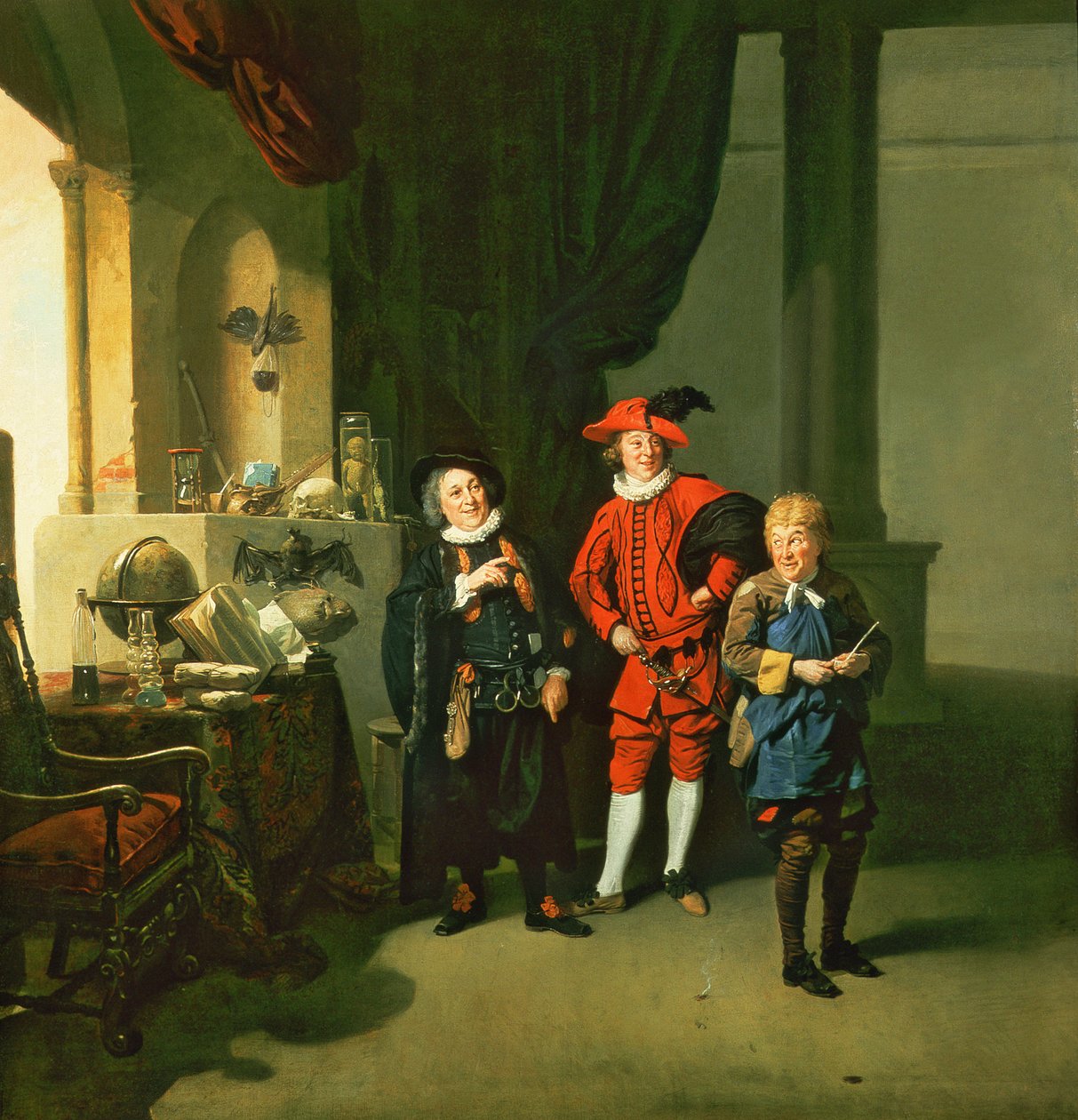 David Garrick con William Burton e John Palmer in 