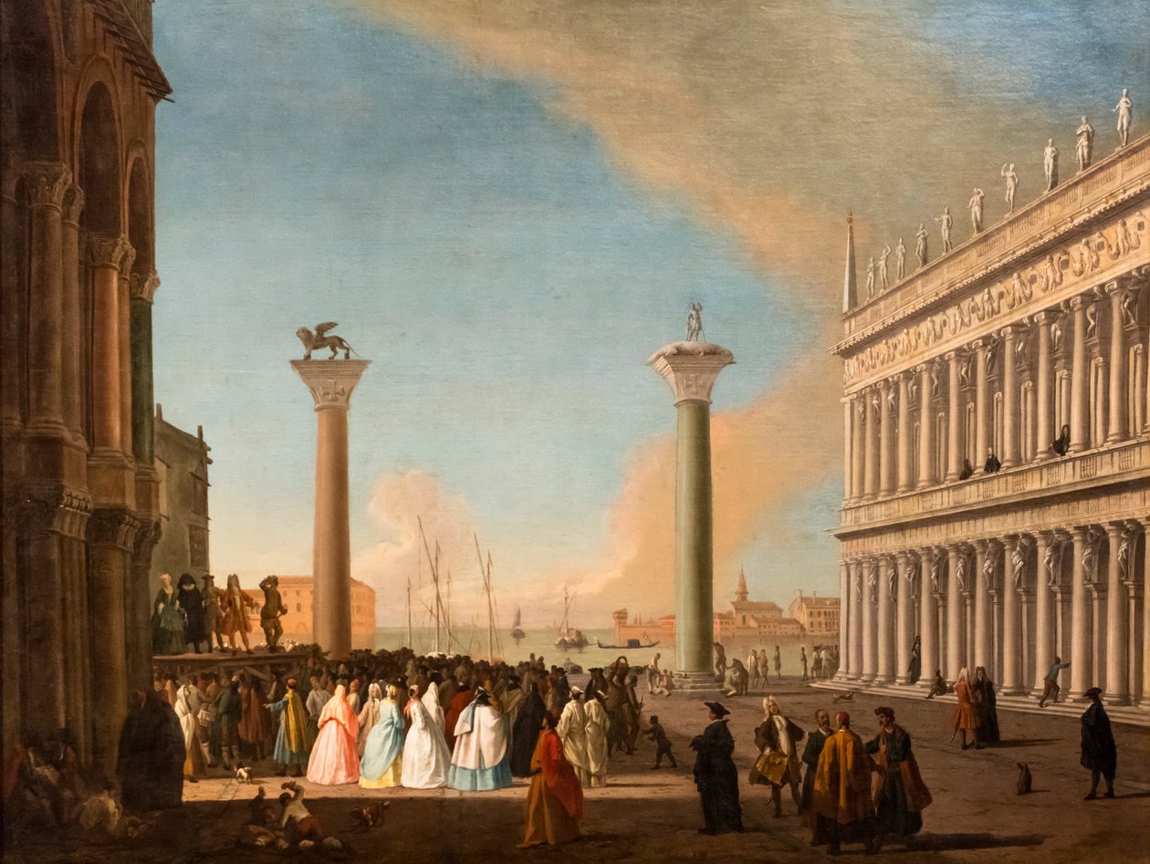 Veduta della Piazzetta, Venezia, 1730-35 circa (olio su tela) da Johan Anton Richter