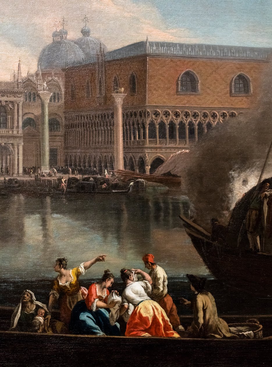 Veduta del Bacino di San Marco, Venezia, 1730-35 circa (olio su tela) da Johan Anton Richter