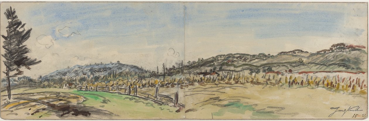 Campagna vicino a Brezins, tra Grenoble e Vienne, anni 1880 da Johan Barthold Jongkind