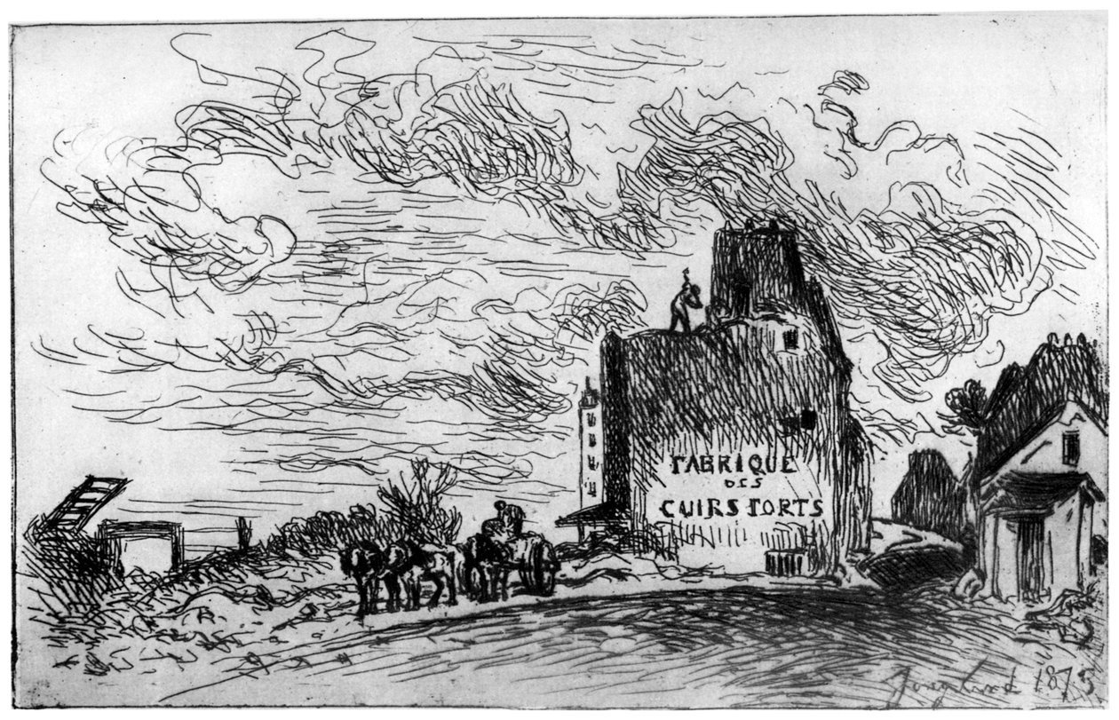 Demolizione, ca 1840-1890, 1924 da Johan Barthold Jongkind