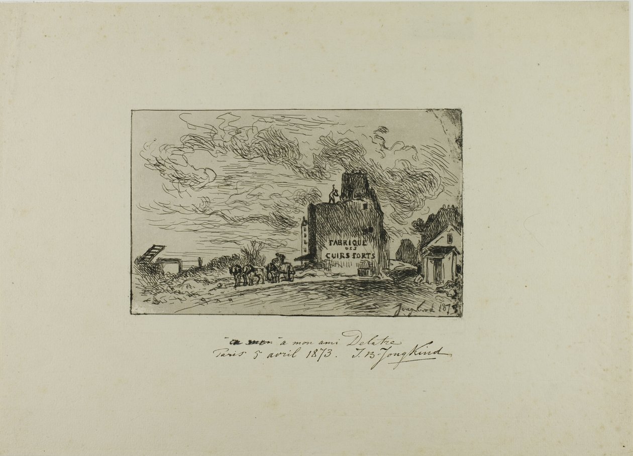 Demolizione della Rue des Francs-Bourgeois Saint Marcel da Johan Barthold Jongkind
