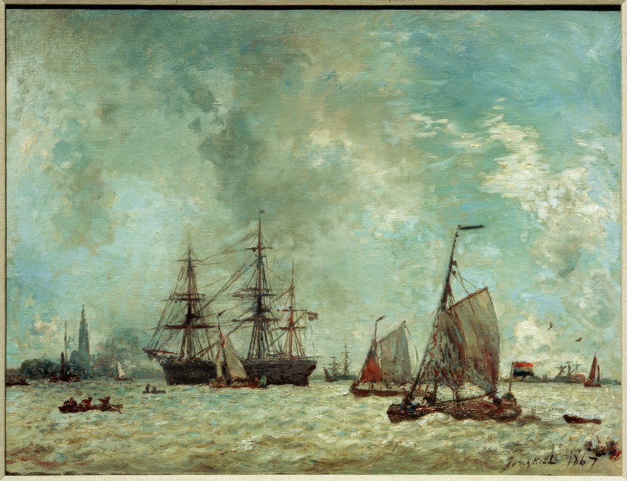 Il porto di Anversa da Johan Barthold Jongkind
