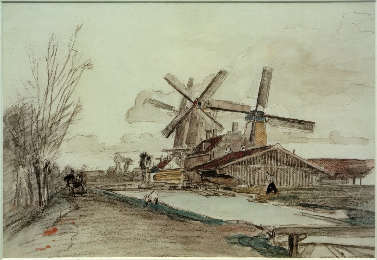 I mulini di Stolk, Rotterdam da Johan Barthold Jongkind