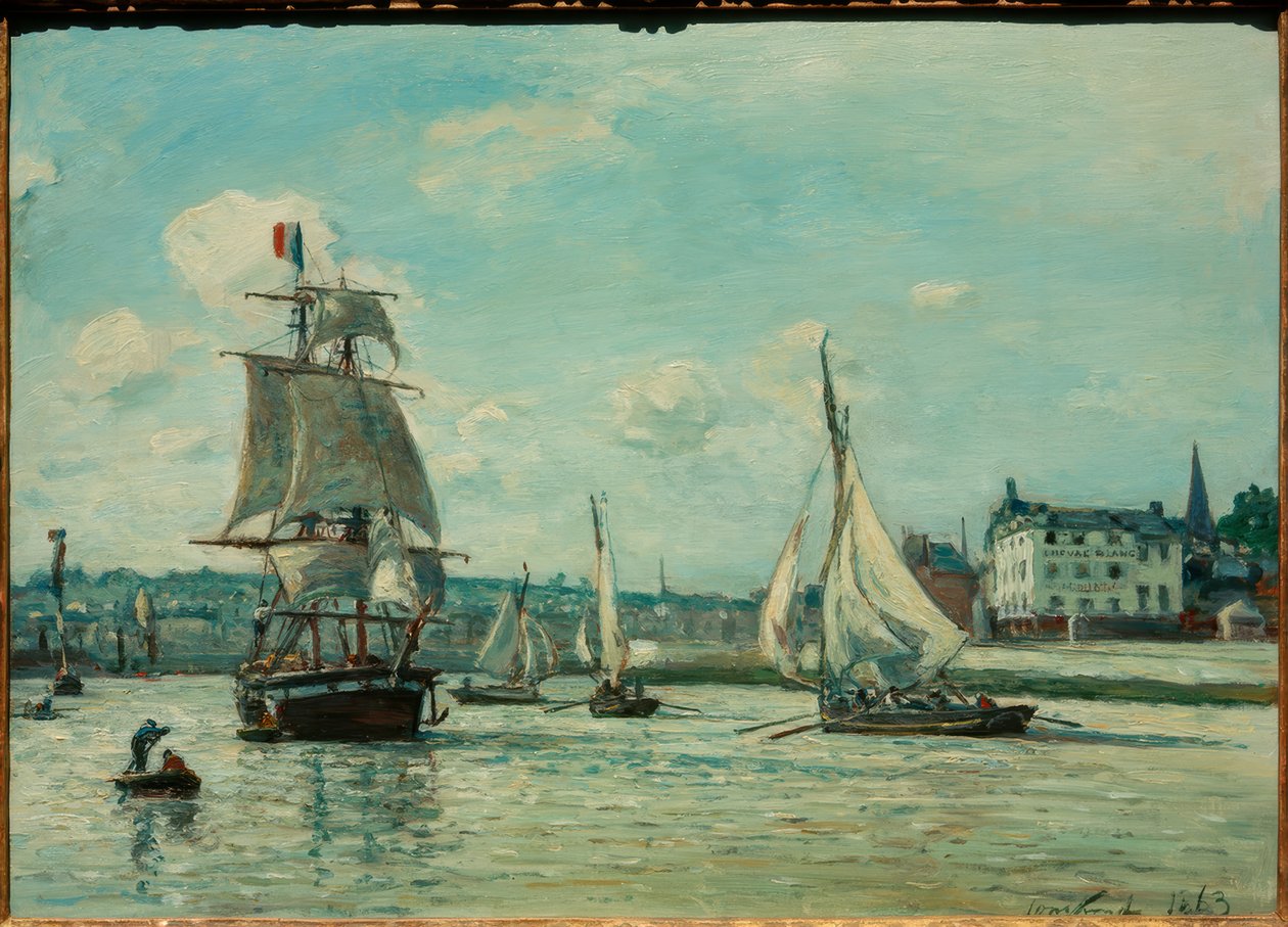 Ingresso nel porto di Honfleur da Johan Barthold Jongkind