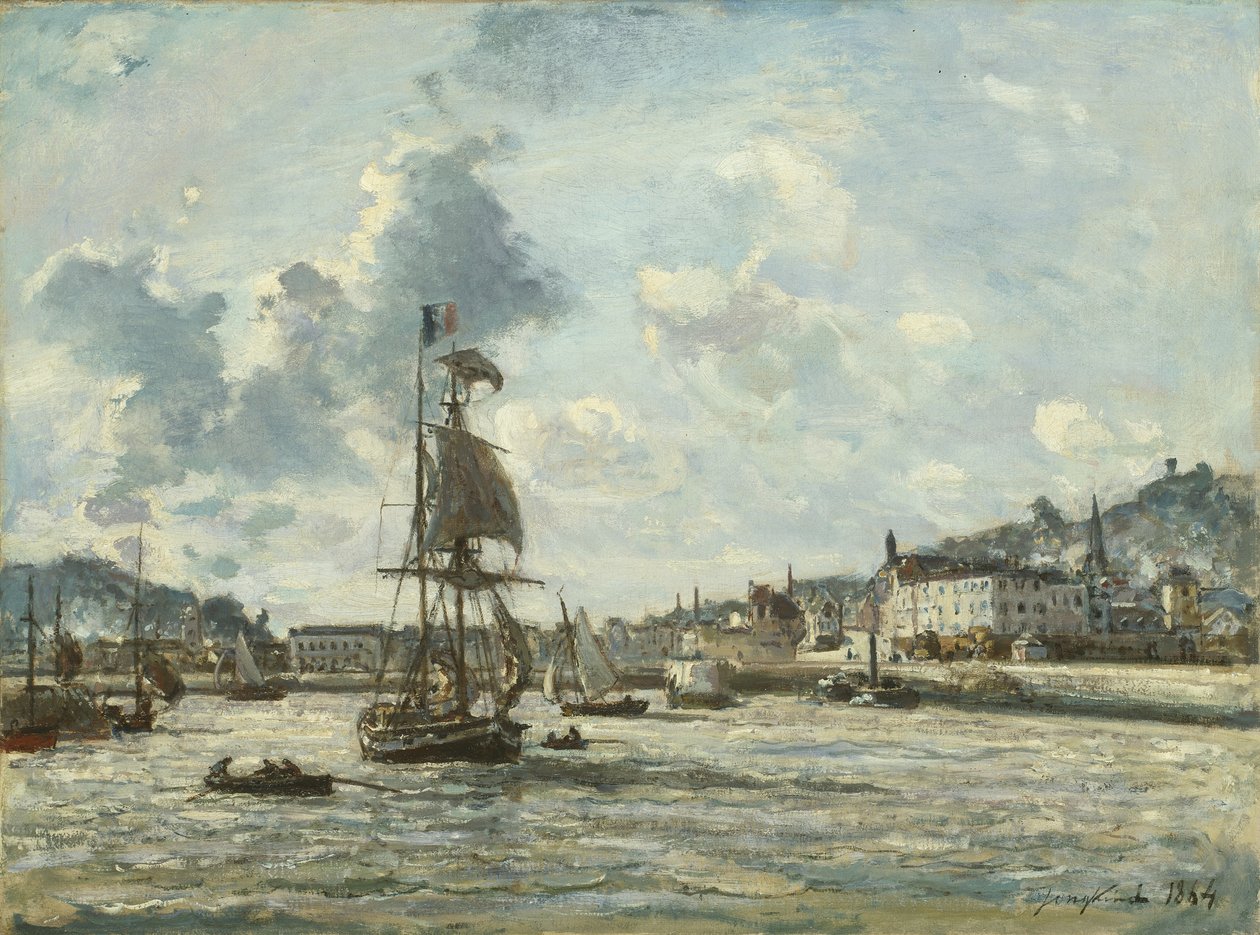 Ingresso al porto di Honfleur, 1863-64 da Johan Barthold Jongkind