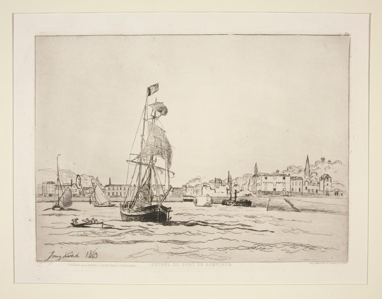 Entrata del porto di Honfleur da Johan Barthold Jongkind