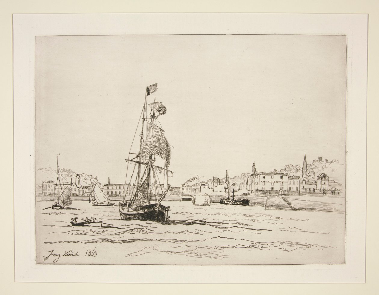 Entrata del porto di Honfleur da Johan Barthold Jongkind