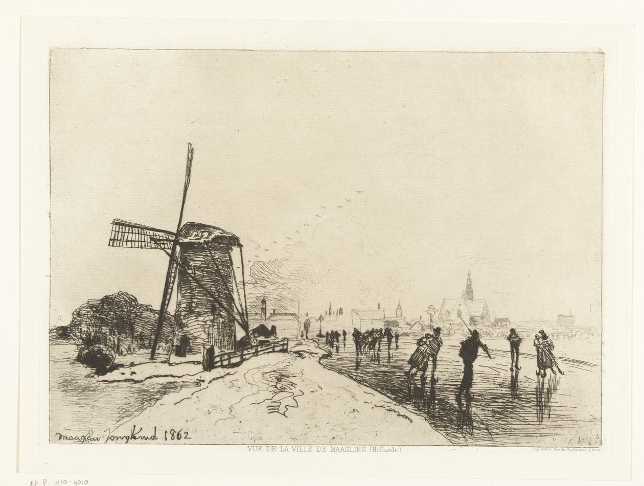 Veduta di Maassluis da Johan Barthold Jongkind
