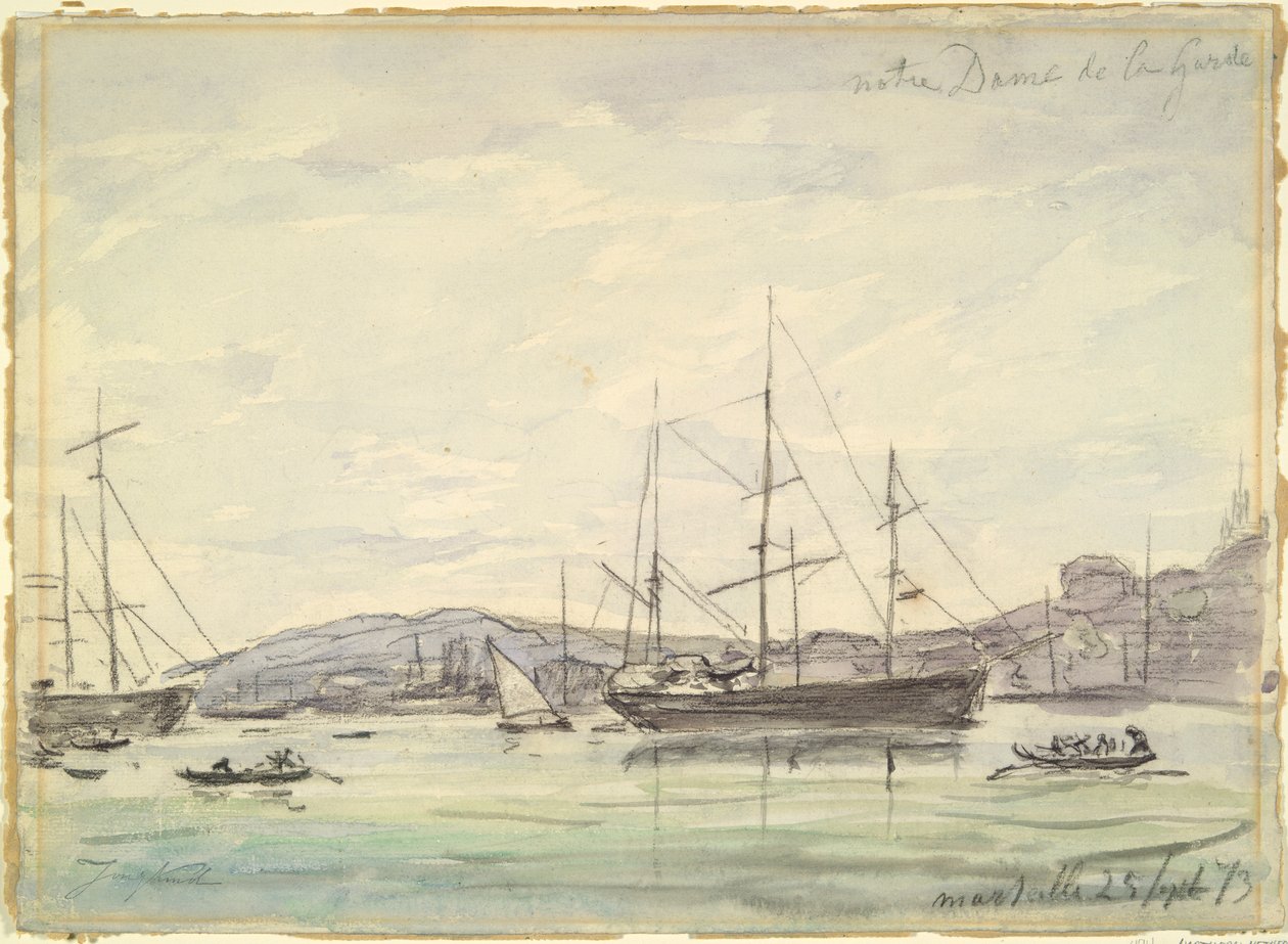Scena del porto, Marsiglia da Johan Barthold Jongkind