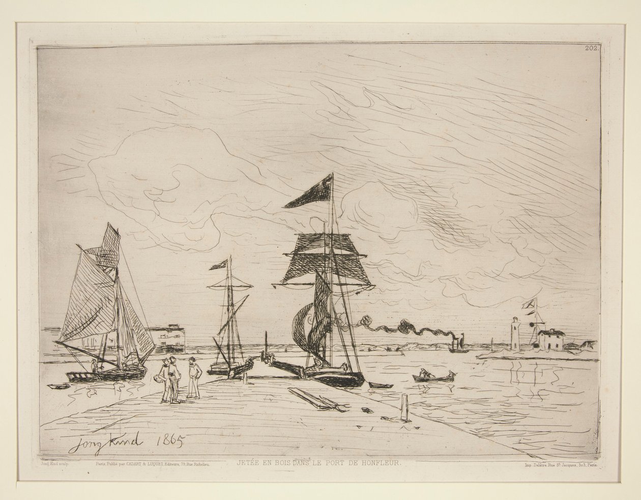 Molo di Legno nel Porto di Honfleur da Johan Barthold Jongkind