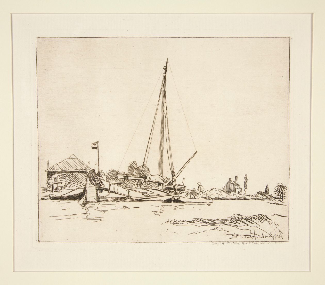 La barca ormeggiata da Johan Barthold Jongkind