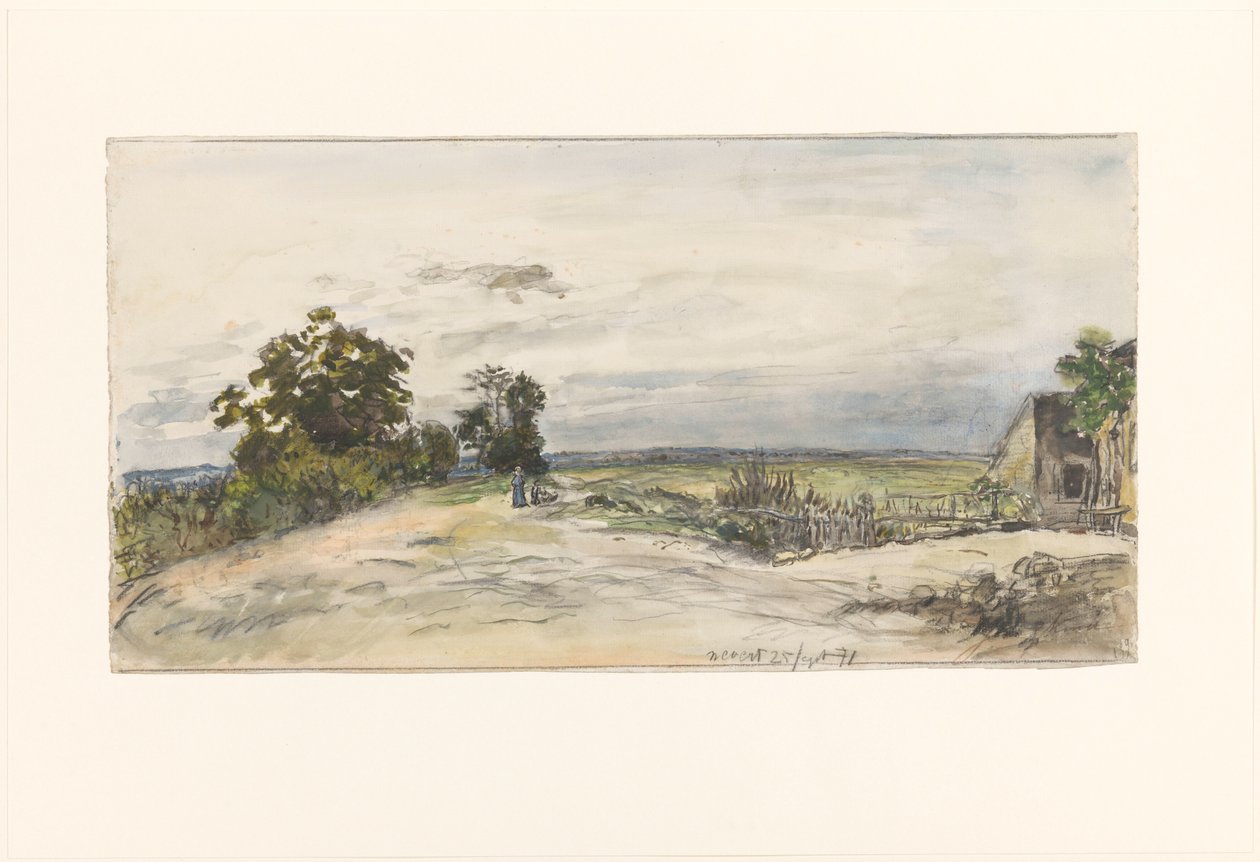 Paesaggio vicino a Nevers da Johan Barthold Jongkind