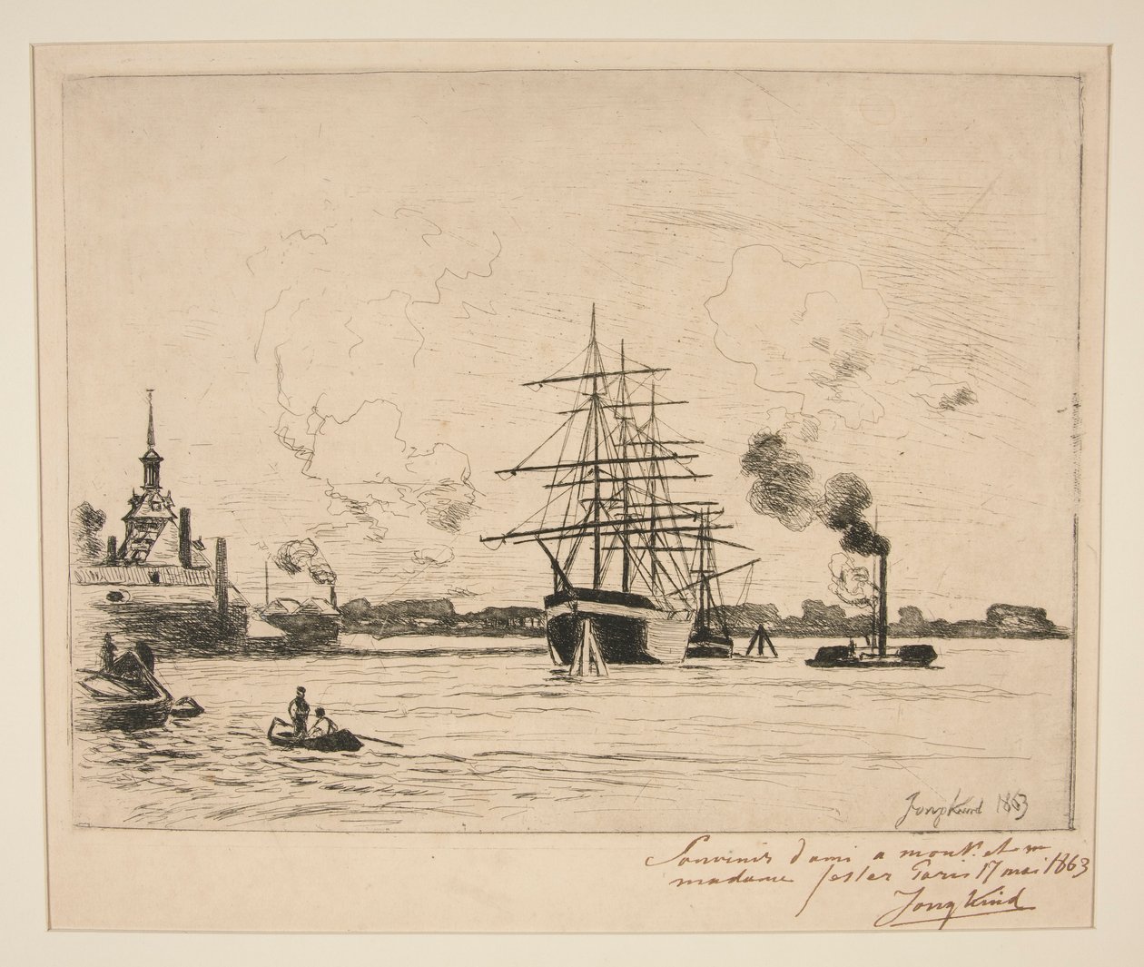 Il vecchio porto di Rotterdam da Johan Barthold Jongkind