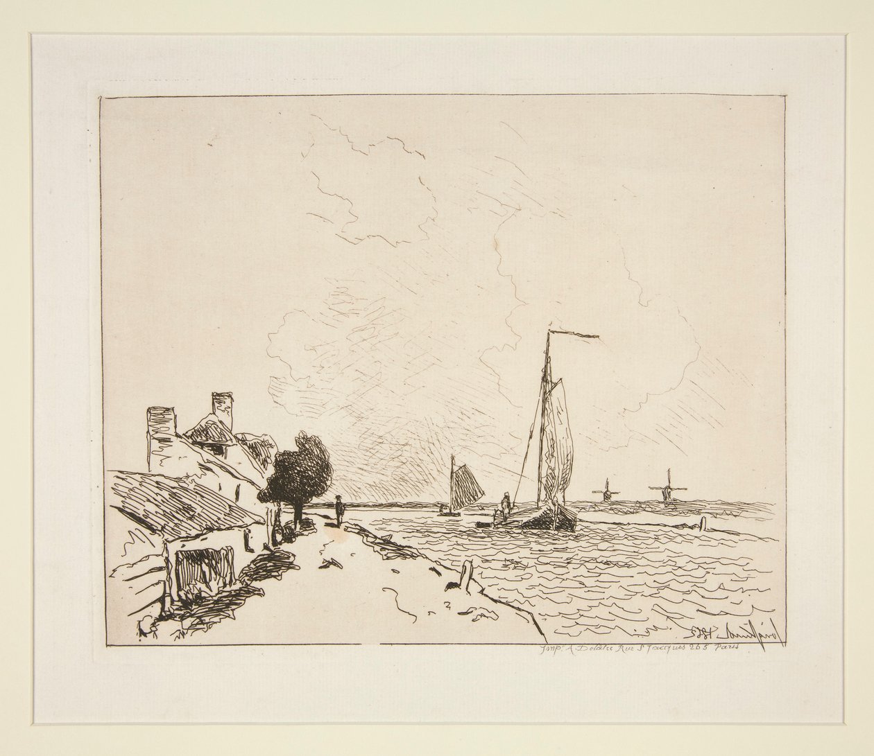 Les Deux barques à voile da Johan Barthold Jongkind