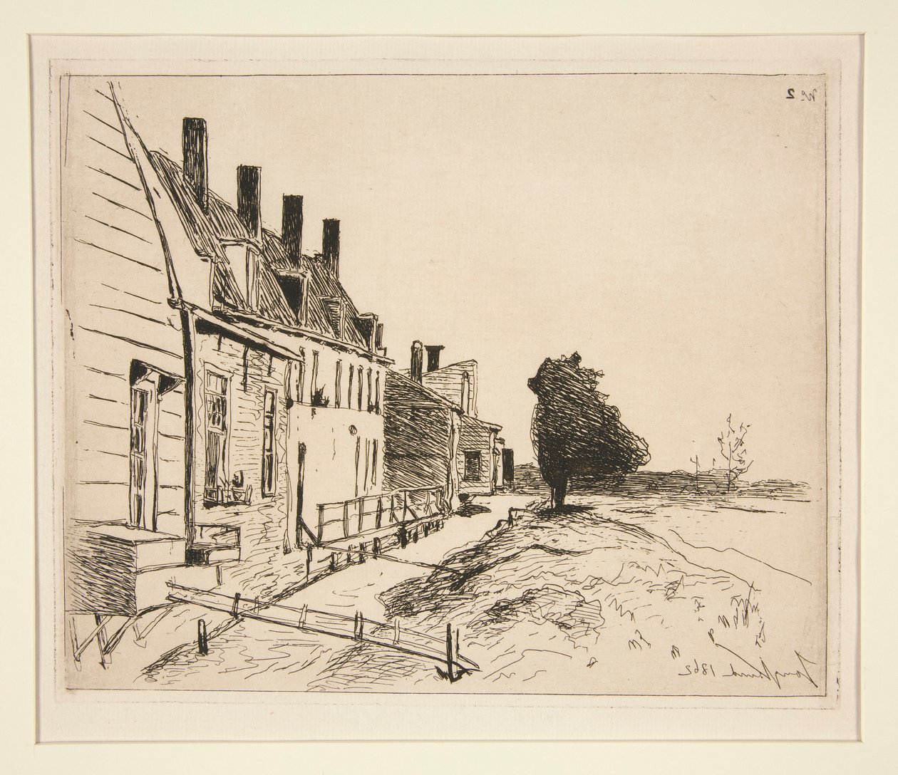Le Case Lungo il Canale (Les Maisons au Bord du Canal) da Johan Barthold Jongkind