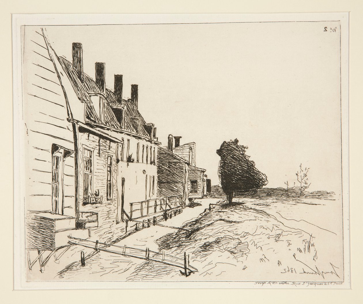 Le Maisons au Bord du Canal da Johan Barthold Jongkind