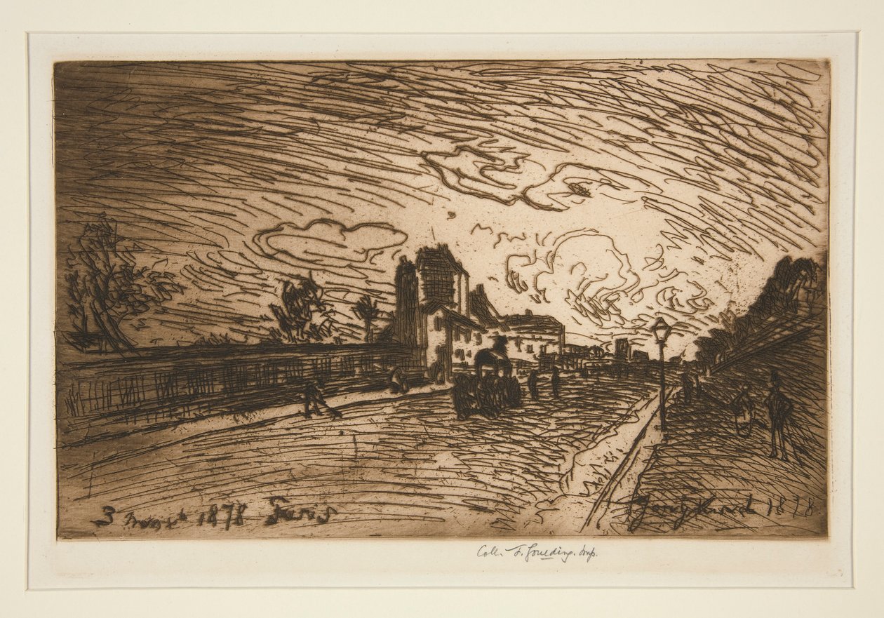 Sortie de la Maison Cochin (Faubourg Saint-Jacques) da Johan Barthold Jongkind