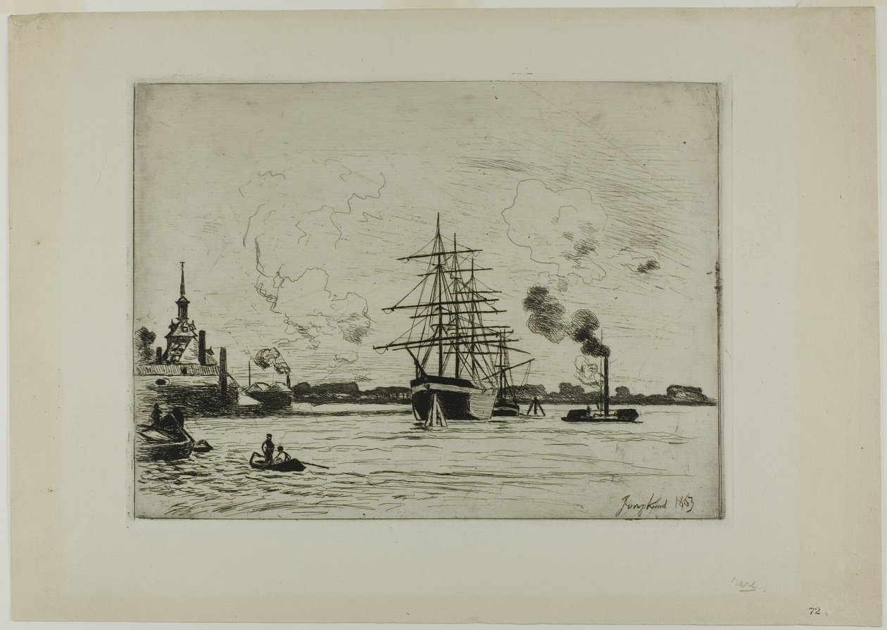 Il vecchio porto di Rotterdam da Johan Barthold Jongkind