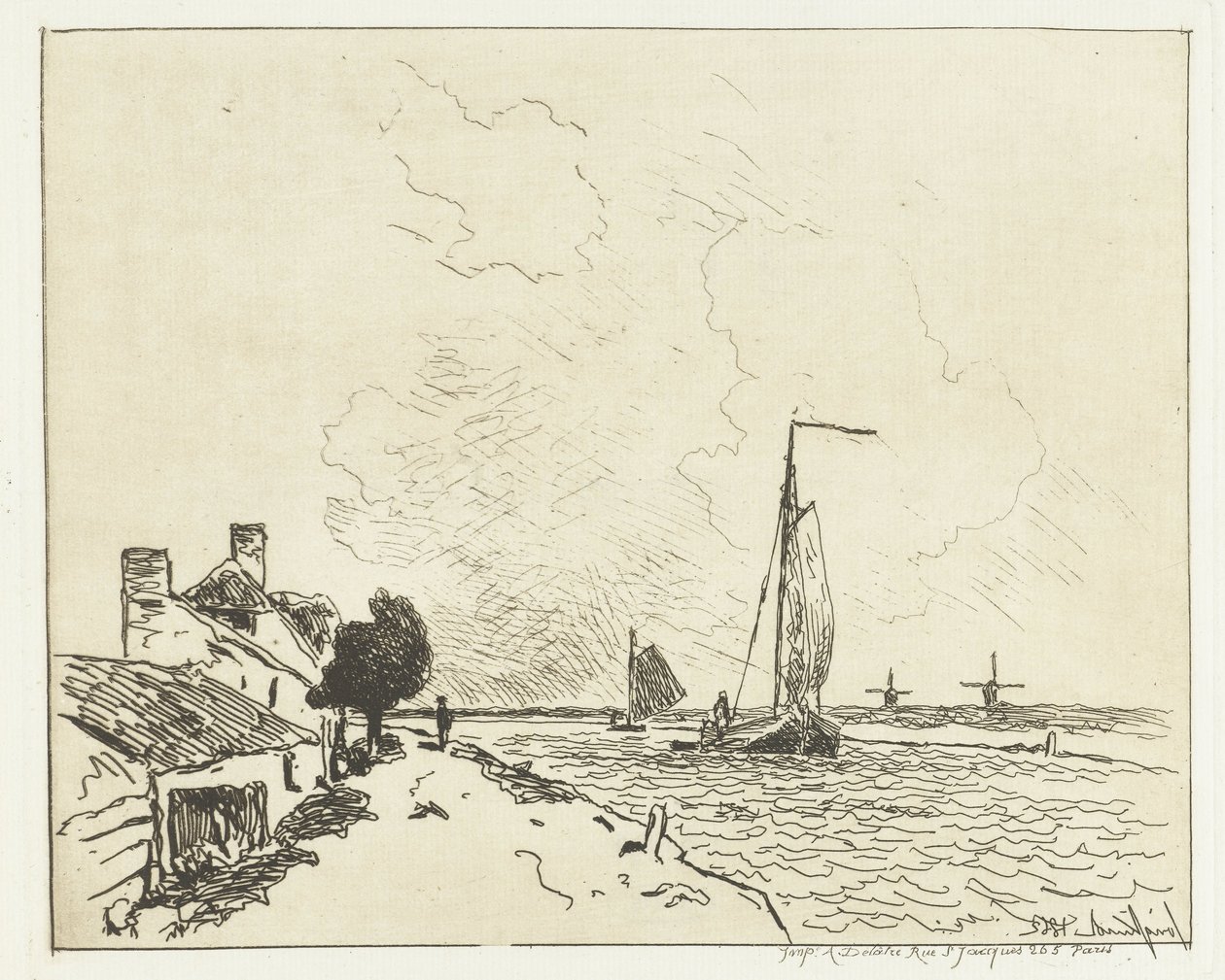 Due barche a vela da Johan Barthold Jongkind