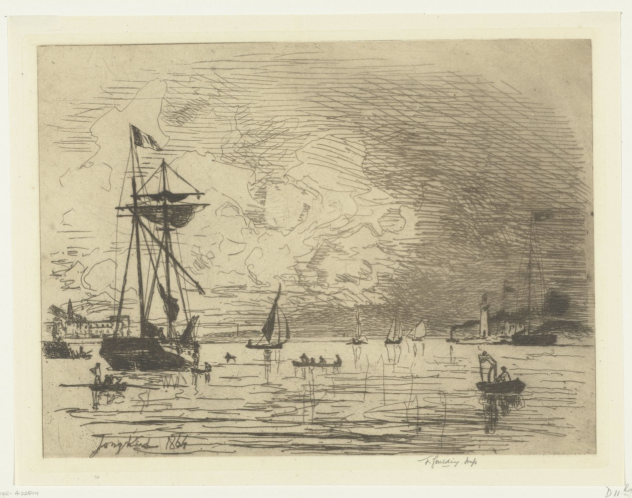 Uscita dal porto di Honfleur (Sortie du port de Honfleur) da Johan Barthold Jongkind
