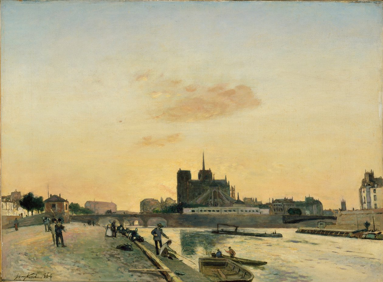 Vista di Notre-Dame, Parigi, 1864 da Johan Barthold Jongkind