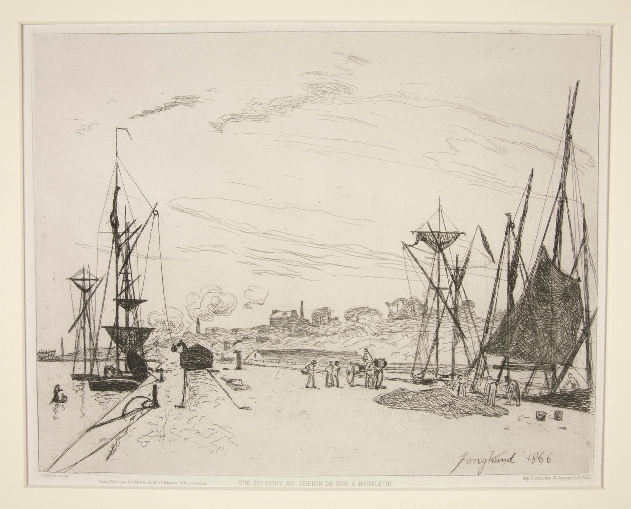 Vista del Porto dalla Ferrovia di Honfleur da Johan Barthold Jongkind